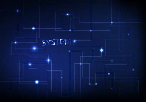 Digital technology abstract background, system information circuit futuristic Stock Illustration