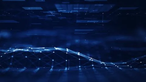 Digital technology abstract concept and online cybersecurity data protection. Foto stock