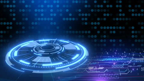 Digital technology abstract futuristic background interface Stock Footage 211067027