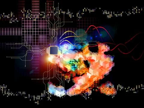 Digital Technology Abstract 스톡 일러스트