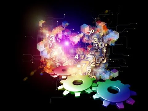 Digital Technology Abstract Stock Illustration