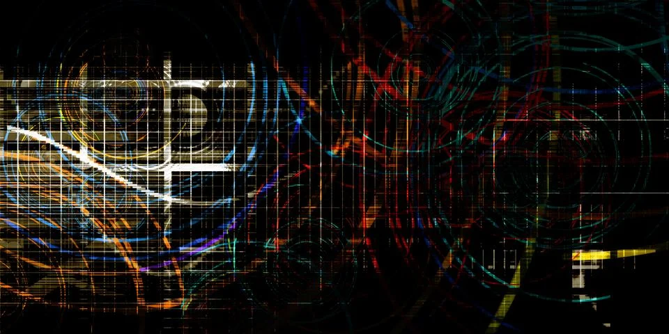 Digital Technology Abstract With Modern Network Background Illustrazione stock