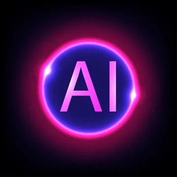 Digital technology AI ring circuit background. technology chipset cloud con.. Stock Illustration