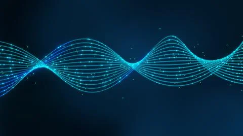 Digital technology and big data concept connection, cyan background Stockillustratie