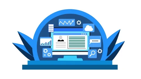 Digital Technology and Data Analysis Animation Stock Footage 316490319
