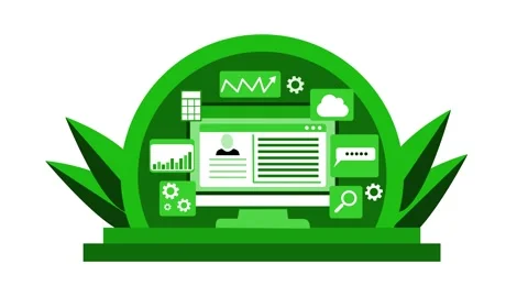 Digital Technology and Data Analysis Animation Stock Footage 316490970