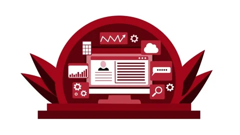 Digital Technology and Data Analysis Animation Stock Footage 316490981