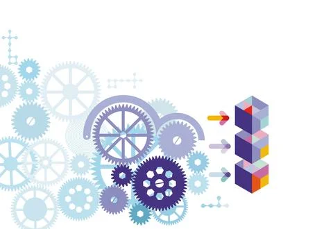 Digital technology and engineering, concept,  illustration Stock Illustration