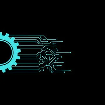 Digital technology and engineering. digital technology background. vector ill Illustrazione stock