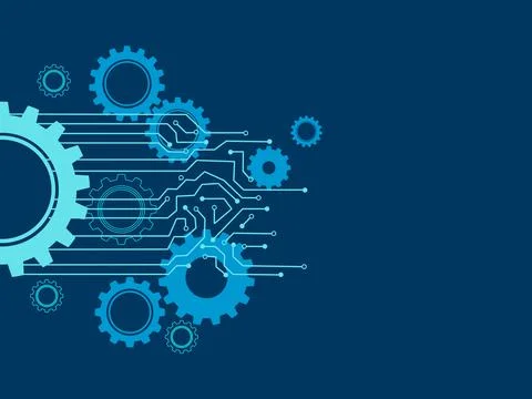 Digital technology and engineering. digital technology background. vector Stock Illustration