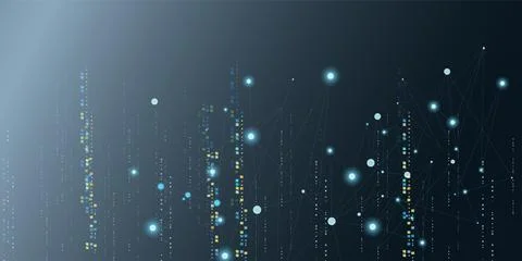 Digital technology and internet network connection, big data, digital marke.. Stock Illustration