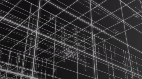 Digital technology and line backgorund perspective pan LOOP 4K colorless Stock-Footage 68567908