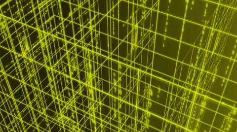 Digital technology and line backgorund perspective tilt LOOP 4K yellow Stock Footage 68568392