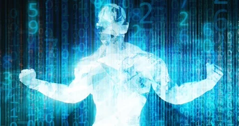 Digital Technology Background with Advanced AI Abstract Concept Stock Footage 313326462