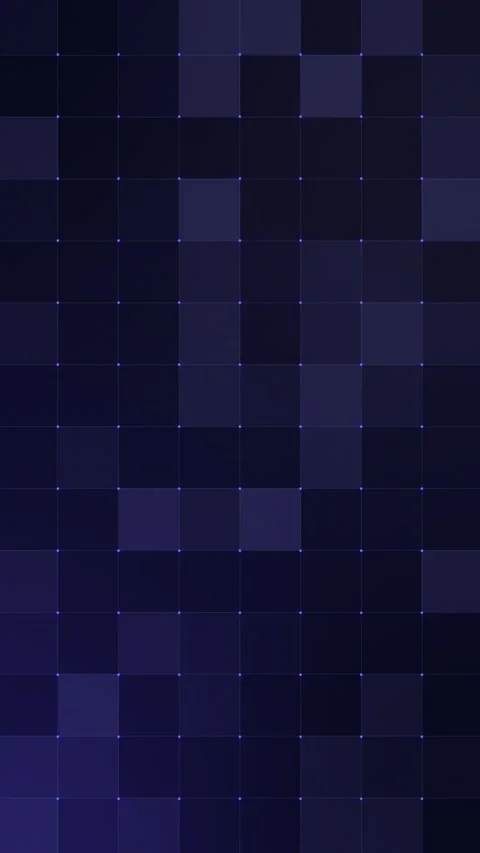 Digital technology background animation, blue square pixel with flikering dot Video stock 313090542