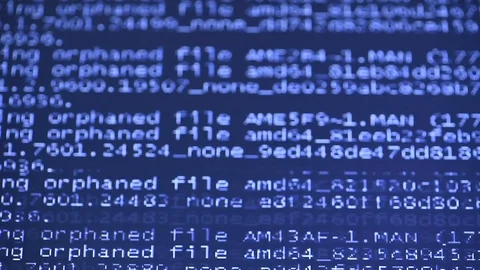 Digital technology background: Blinking the display of the  lcd display laptop Stock Footage 129670365