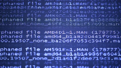 Digital technology background: Blinking the display of the  lcd display laptop Stock Footage 129670399