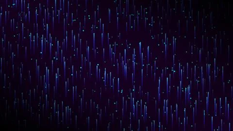 Digital Technology Background with Blue Light Trails and Particles on Dark .. Stock Illustration