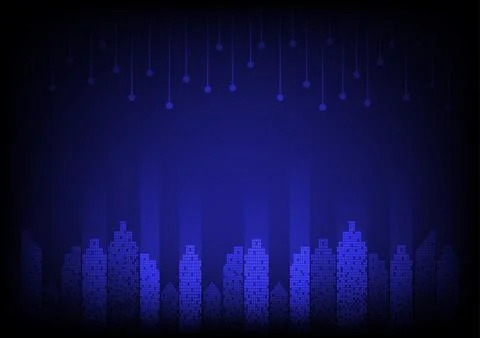 Digital  technology background. City town office cityscape concept. Design .. 스톡 일러스트