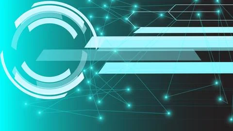 Digital technology background communication concept and connected line and .. 스톡 일러스트
