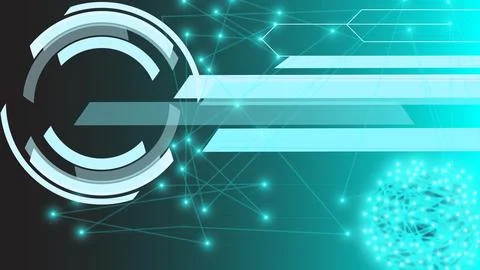 Digital technology background communication concept and connected line and .. 库存插图