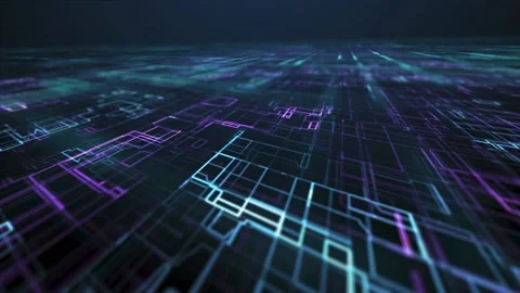 Digital technology background concept with technology line light effects. Stock Footage 195006228