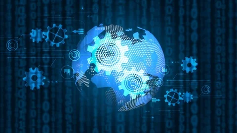 Digital technology background. Global connection. Stock Footage 76240455