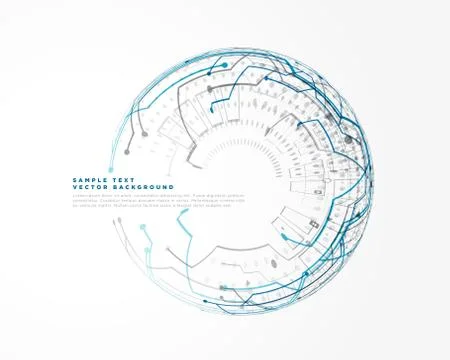 Digital technology background with high tech network lines Stock Illustration