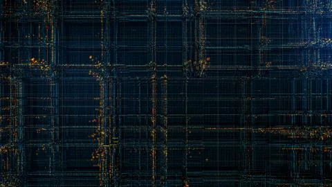 Digital technology background, a lot of small dots form distorted and displac 库存插图