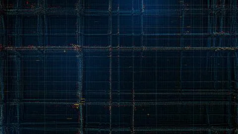 Digital technology background, a lot of small dots form distorted and displac Stock Illustration