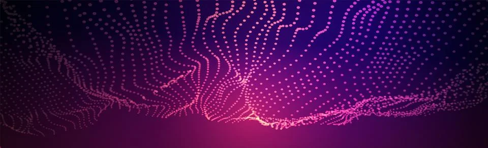 Digital technology background. Neural network or big data concept illustratio Stock Illustration