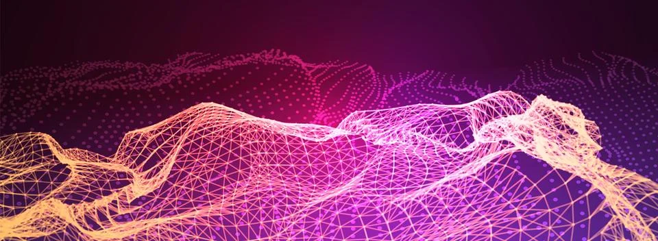 Digital technology background. Neural network or big data concept illustrat.. イラスト素材