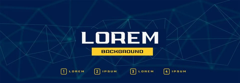 Digital technology banner or header with mesh lines Stock Illustration