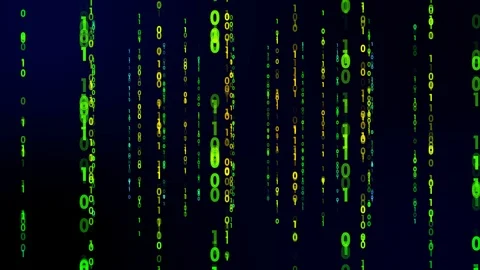Digital technology binary digits 01 light, future data abstract background. Stock Footage 103076756