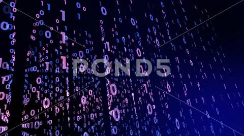 Digital technology with binary digits light path in line data, future data te Stock Illustration