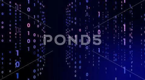Digital technology with binary digits light path in line data, future data te Stock Illustration