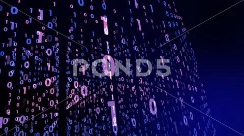 Digital technology with binary digits light path in line data, future data te Stock Photos