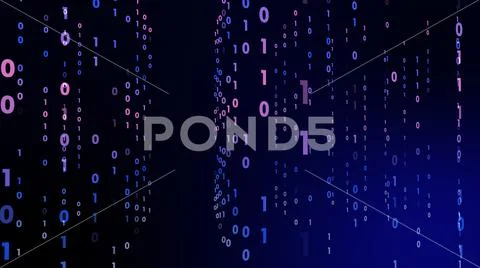 Digital technology with binary digits light path in line data, future data te Stock Photos