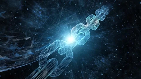 Digital technology blockchain chain data mining animation 스톡 동영상 337192971