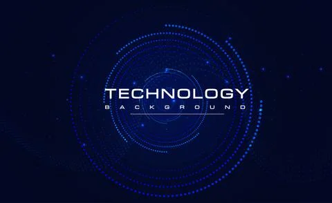 Digital technology blue background, online cyber technology algorithm abstract Stock Illustration