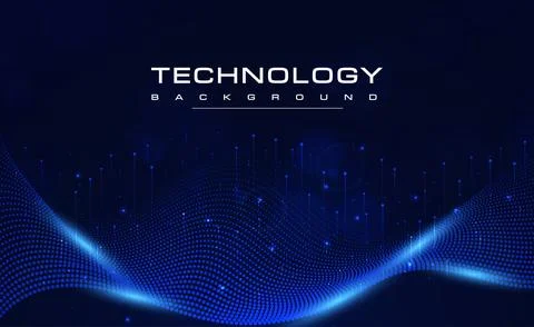 Digital technology blue background online cyber technology algorithm dark 스톡 일러스트