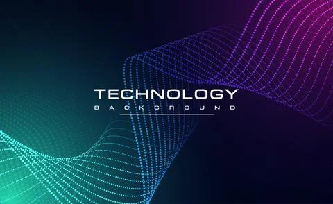 Digital technology blue green background online cyber media algorithm pink Stock Illustration