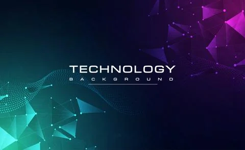 Digital technology blue green background online cyber media algorithm pink 库存插图