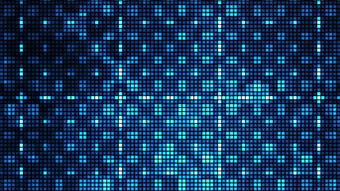 Digital technology blue grid line mosaic tile motion. Stock Footage 162837827