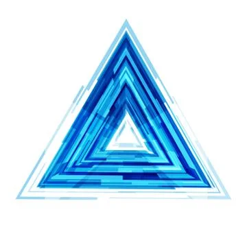 Digital technology blue triangle geometric, rectangles abstract background Stock Illustration