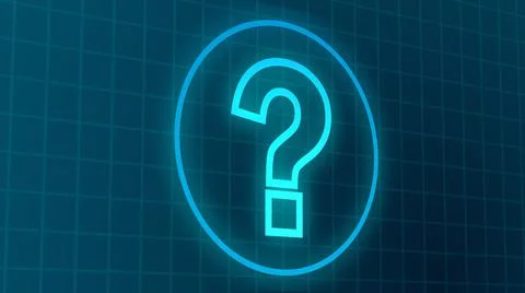 Digital technology business background. Question mark in high-resolution.  Qu Stock Illustration