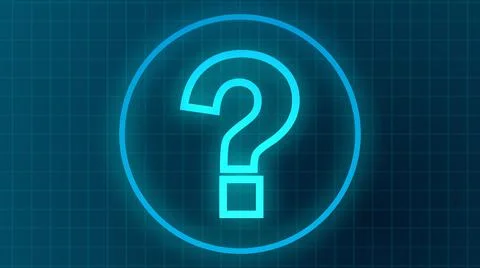 Digital technology business background. Question mark in high-resolution.  Qu Stock Illustration