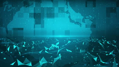 Digital Technology Business Data Plexus Network Background Stock Footage 339044744