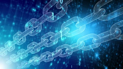 Digital technology chain business cryptocurrency mining Stock Footage 337235960