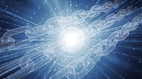 Digital technology chains connection animation Stock Footage 339717910